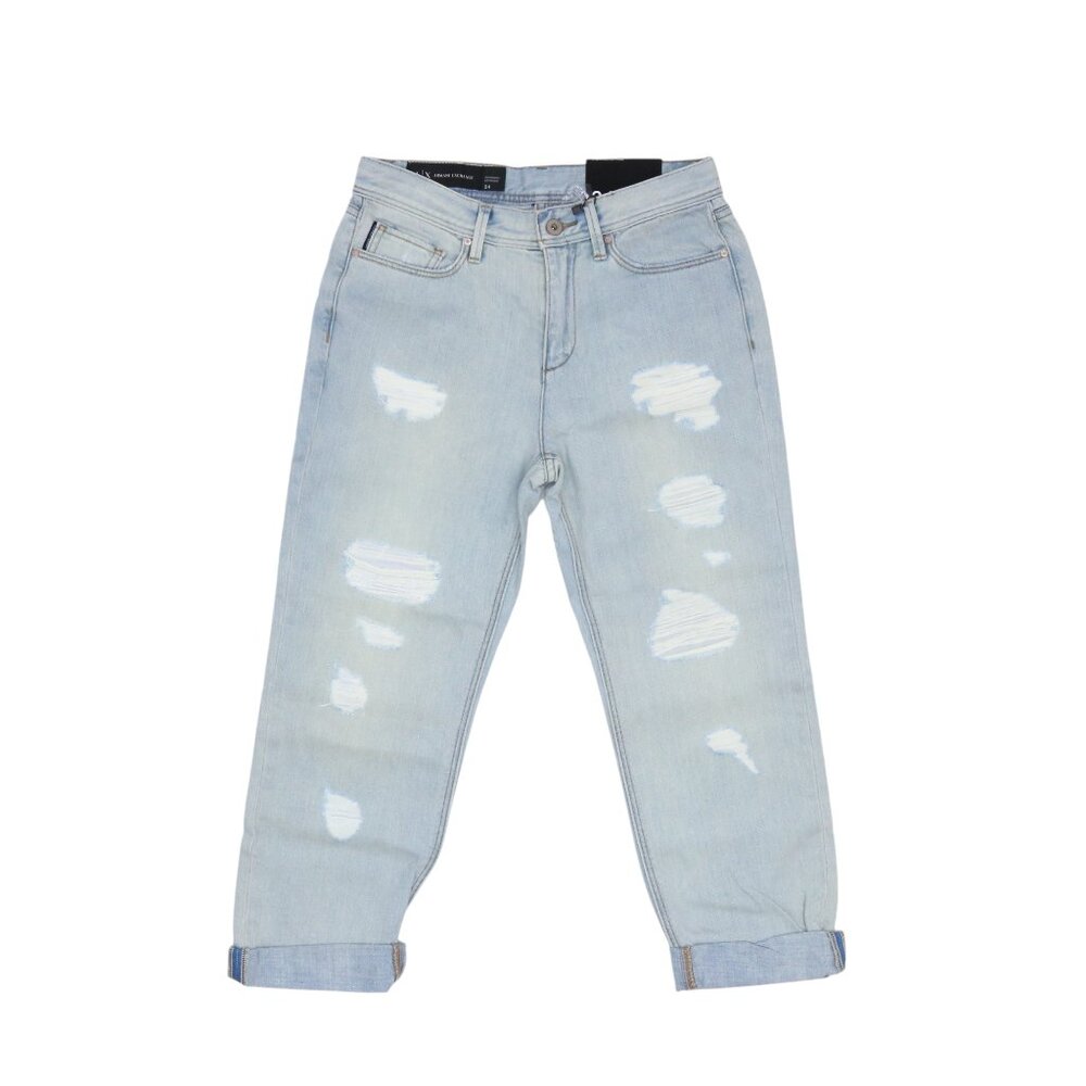 Armani Exchange Women's Distressed Boyfriend Jeans - Retail $155 - NWT